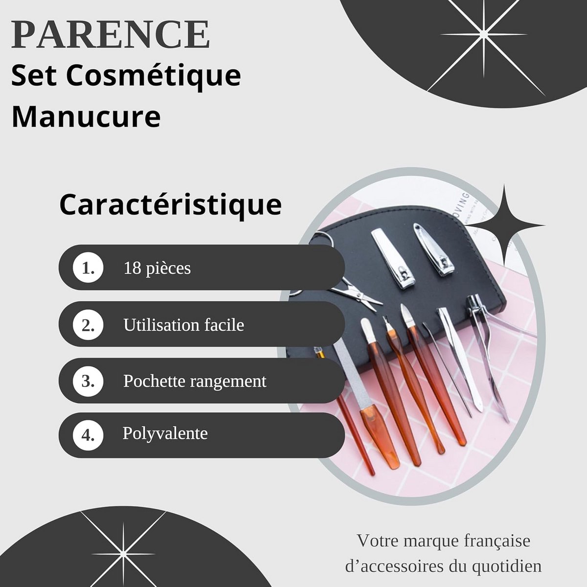 Complete 18-delige Make-up en Manicureset in Handige Etui