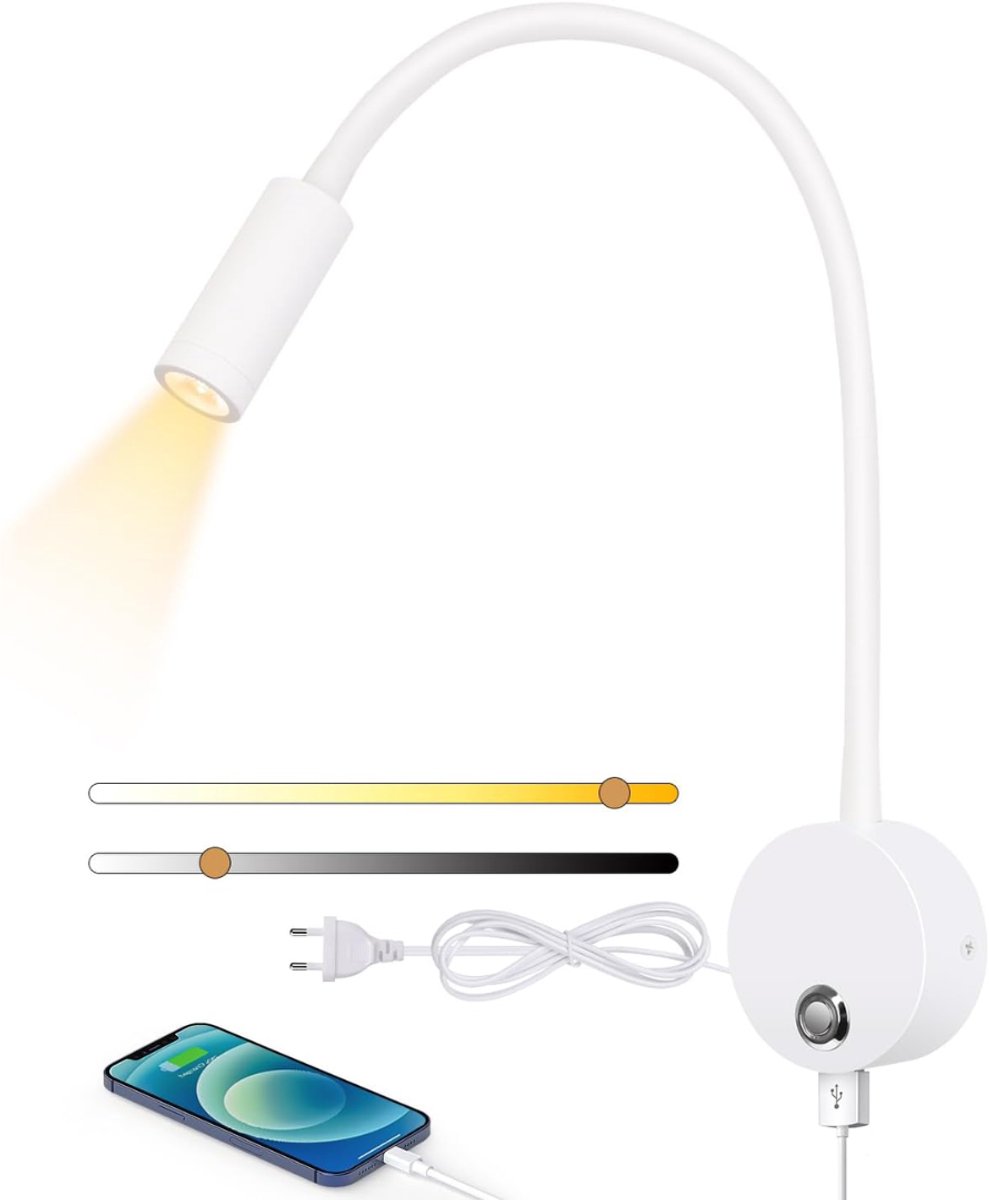 RWB® Bedlampjes Hoofdbord - Bedlampje Hoofdbord - Hoofdbord Lamp -