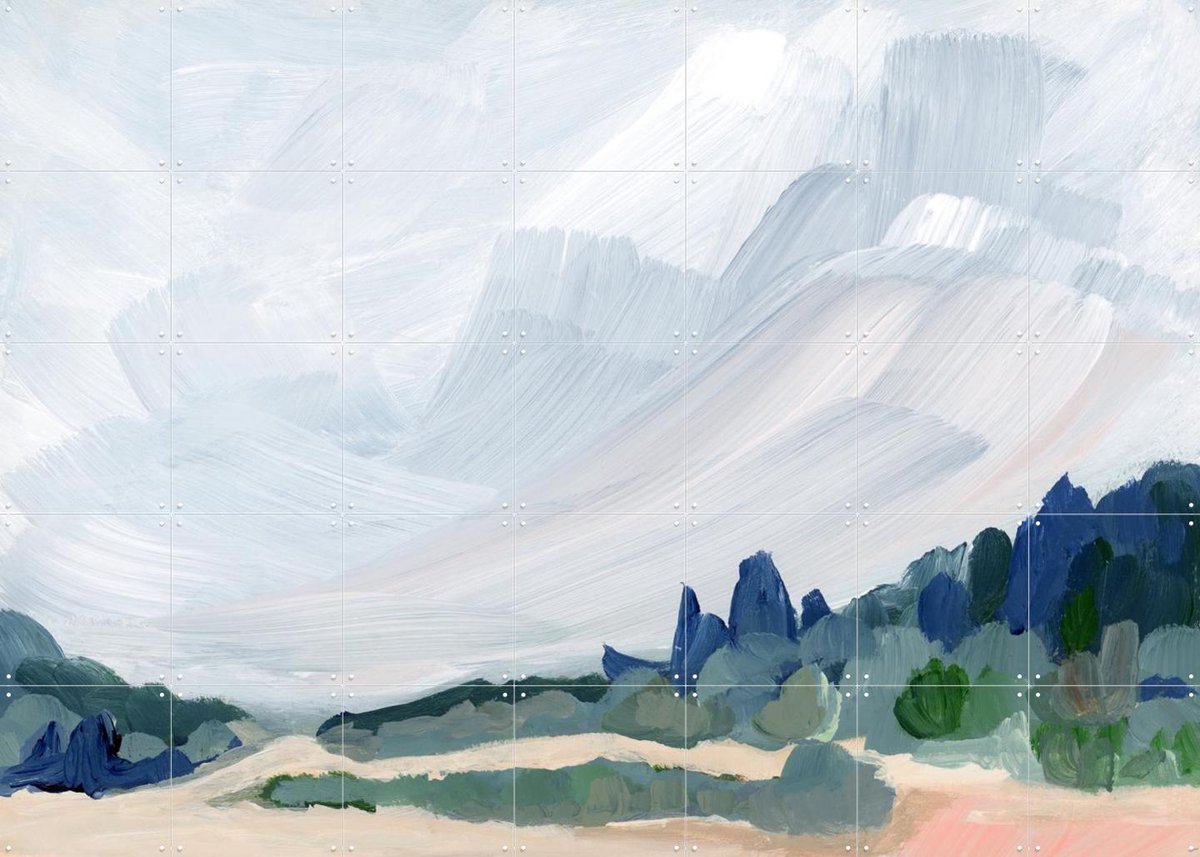 IXXI Monomoy, Green Barn Studio - 140 x 100 cm - Gratis ophangtool - Grote wanddecoratie en posters - Kwaststreken, Olieverf, Abstract