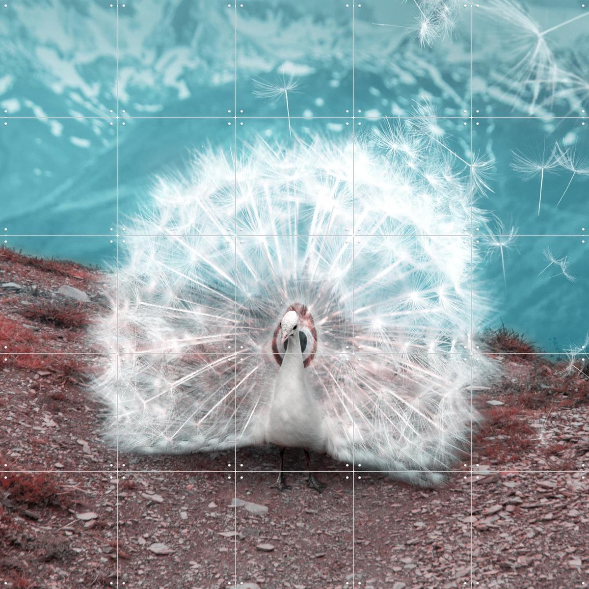 IXXI Temporary Beauty, Julien Tabet - 100 x 100 cm - Gratis ophangtool - Grote wanddecoratie en posters - Fotografie, Surrealisme, Speels, Digitale