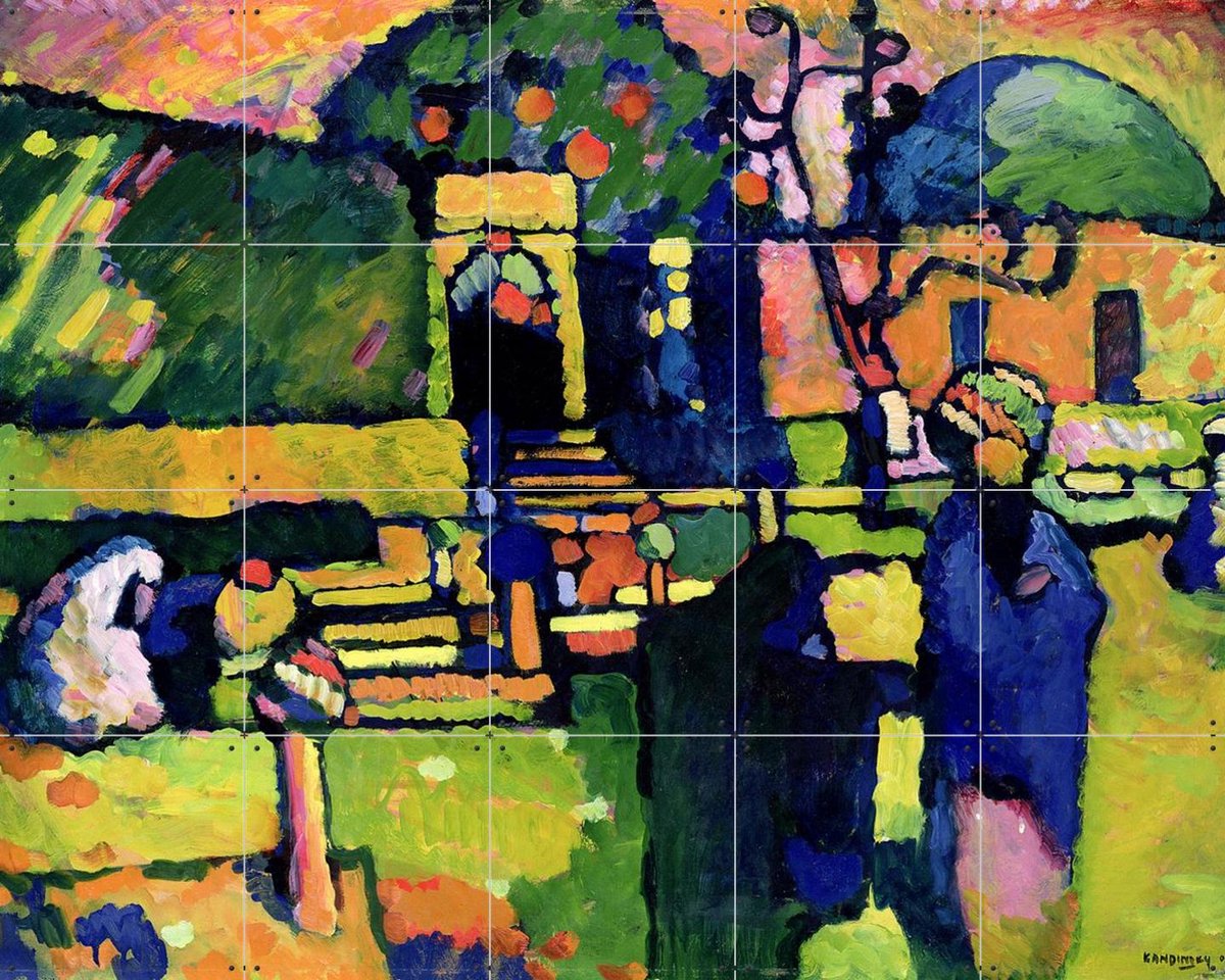 IXXI Arabian Graveyard, Kandinsky & Bridgeman Images - 100 x 80 cm - Gratis ophangtool - Grote wanddecoratie en posters - Olieverf, Kleurrijk
