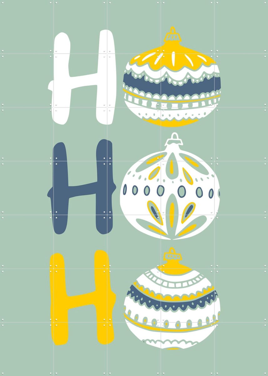 IXXI HoHoHo - Mint, Annick & Various - 100 x 140 cm - Gratis ophangtool - Grote wanddecoratie en posters Kerst, Winter