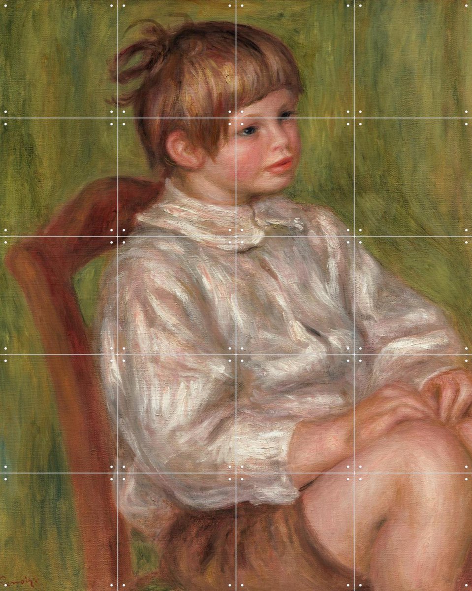 IXXI Coco (Claud Renoir), Pierre-Auguste Renoir & Museum of Fine Arts Boston - 80 x 100 cm - Gratis ophangtool - Grote wanddecoratie en posters -