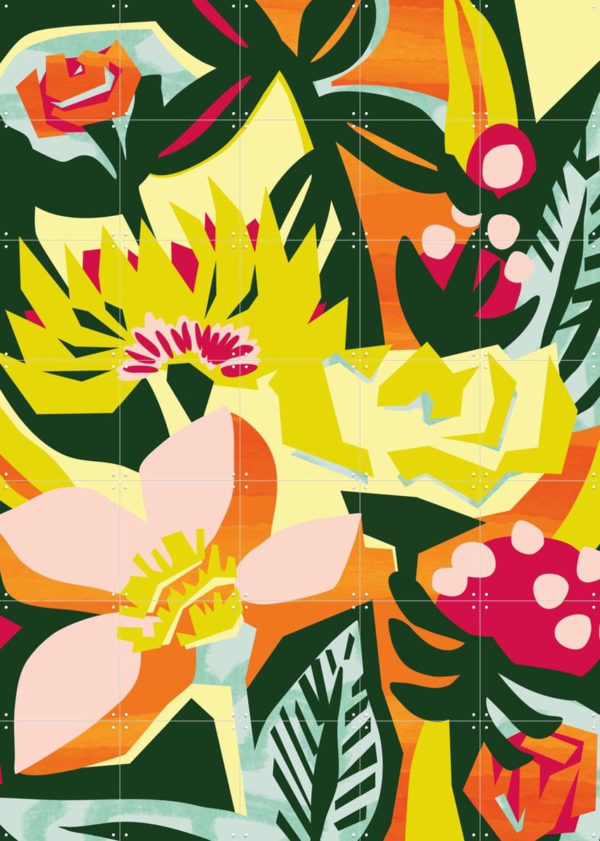 IXXI Just A Few More Flowers, Megan Gallagher - 100 x 140 cm - Gratis ophangtool - Grote wanddecoratie en posters - Grafisch Ontwerp, Digitale Kunst