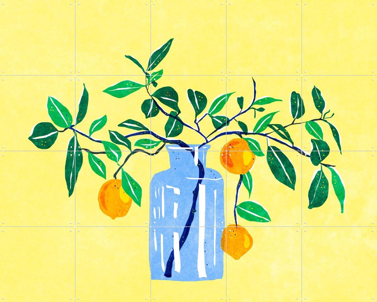 IXXI Orangetree, Raissa Oltmanns - 100 x 80 cm - Gratis ophangtool - Grote wanddecoratie en posters - Speels, Grafisch Ontwerp, Illustraties