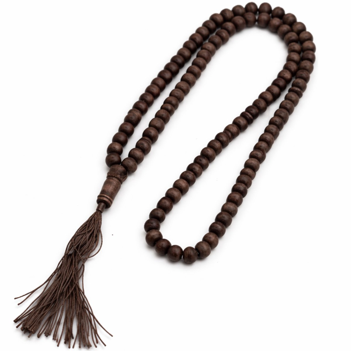 Baraka Treasures Luxe Houten Tasbih - Tasbih - 99 Kralen - Houten Kralen - Islamitische Gebedskralen - Misbaha - Subha - Handgemaakte Kwaliteit - Voor Dhikr & Cadeau - Donkerbruin