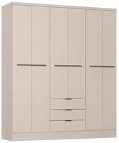 Vente-unique Kast met 6 deuren en 3 lades - B180 cm - Beige - PEROLI