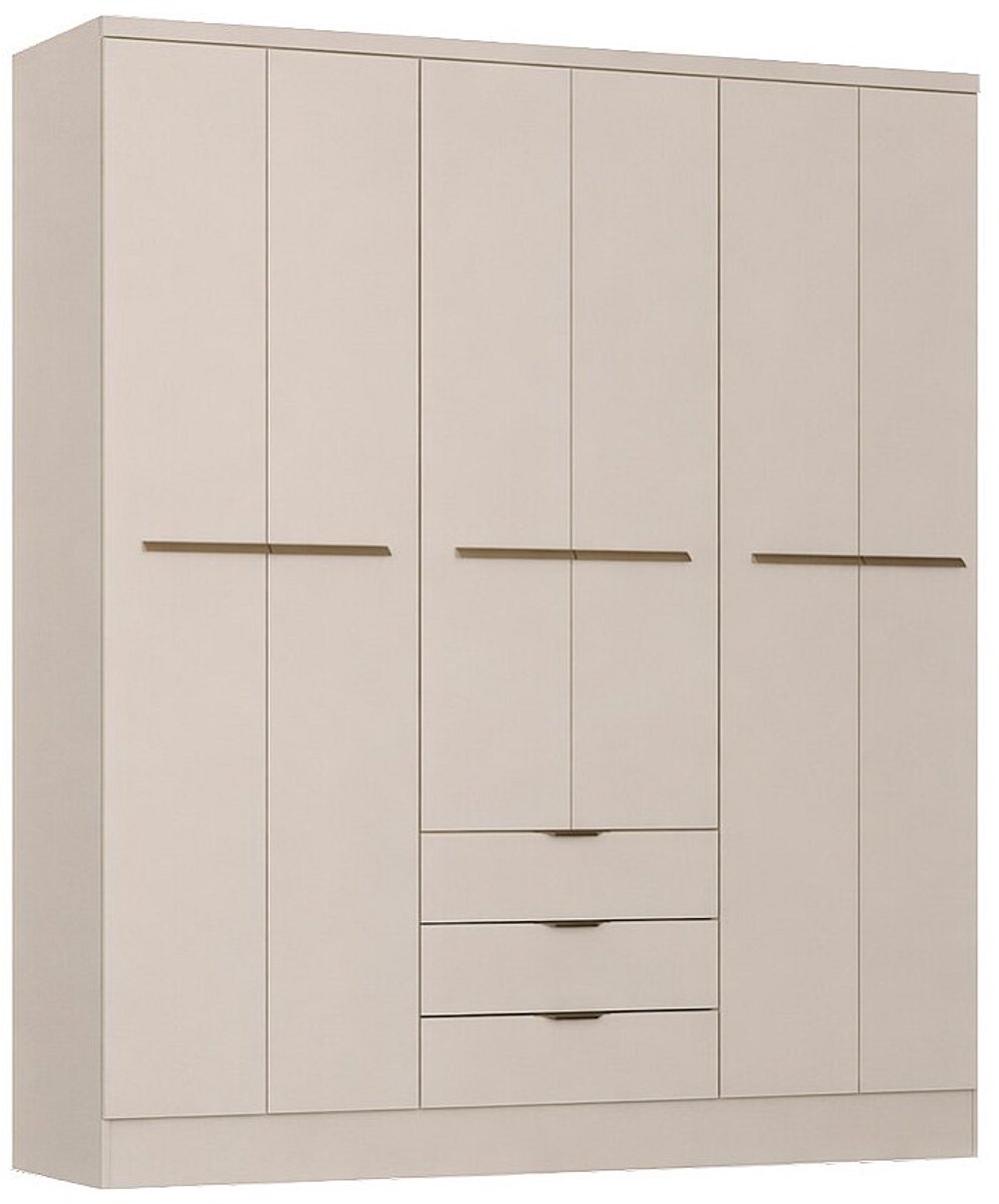 Vente-unique Kast met 6 deuren en 3 lades - B180 cm - Beige - PEROLI
