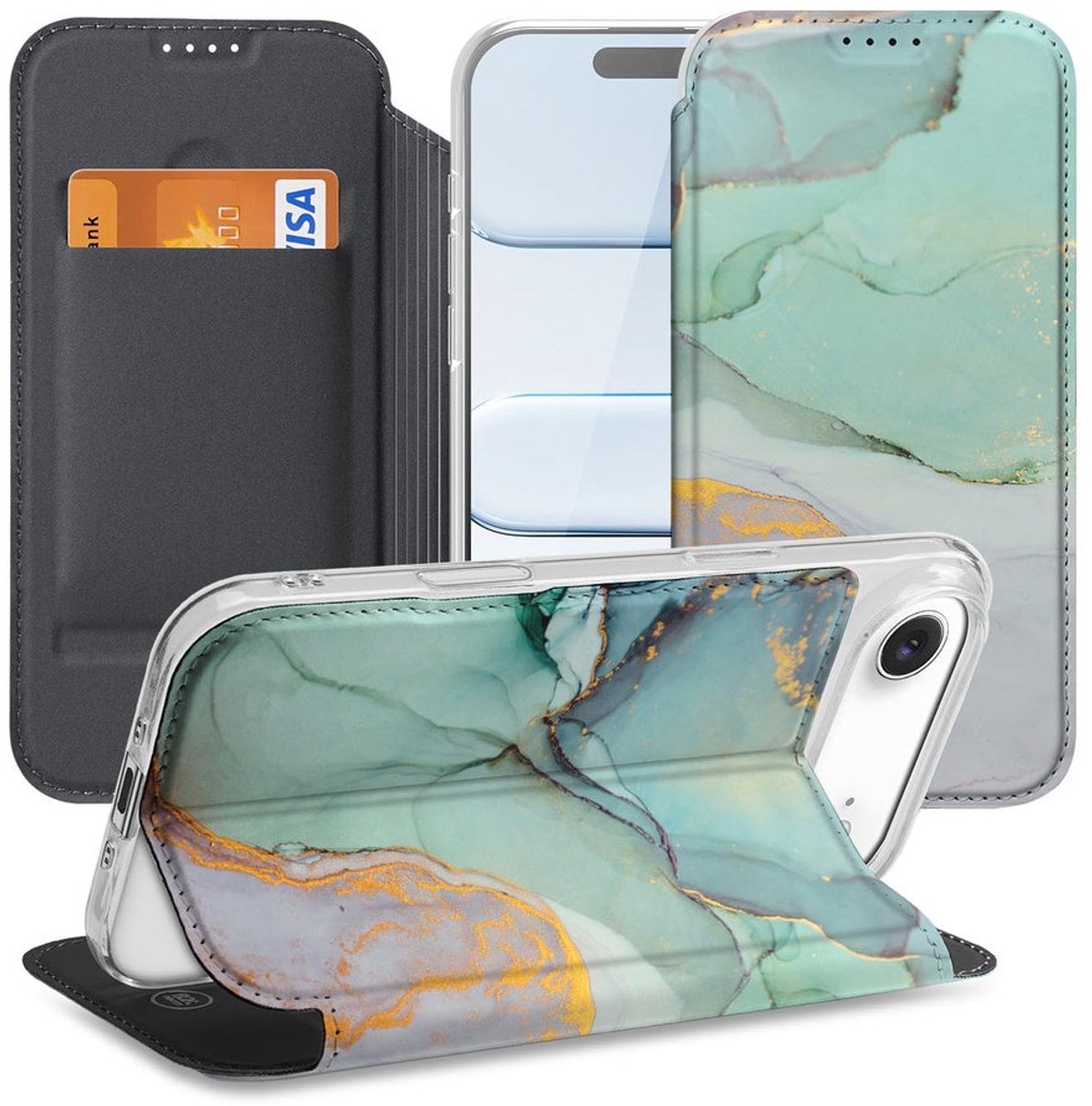 Apple iPhone Air Book Case Watercolor Mix