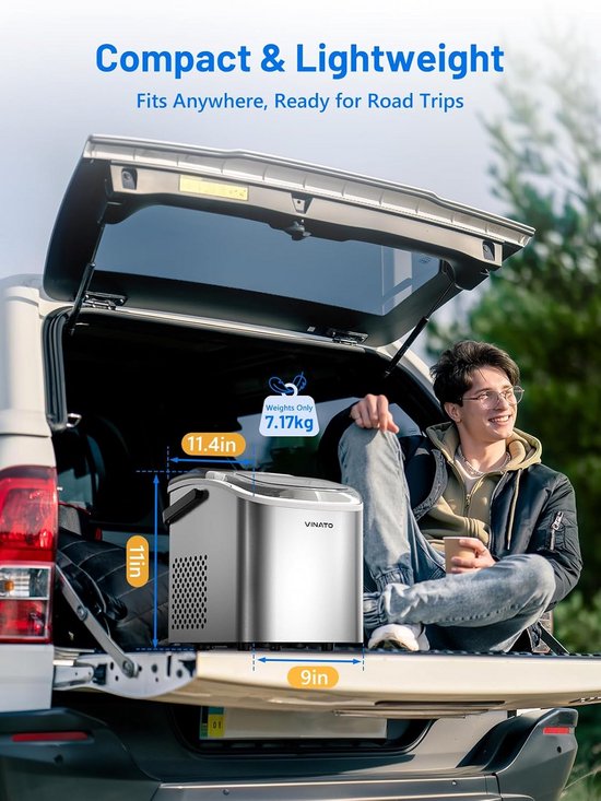 Compacte IJsmachine voor Keuken en Camping - Snelle IJsvorming — afbeelding 5