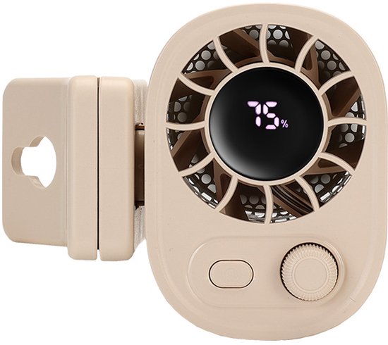 Mini clipventilator USB oplaadbaar, 0-100 snelheden, verstelbaar 360°, stille draagbare clipventilator voor buiten