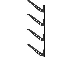 VEVOR Surfboard Wandhouder (4 Niveaus) Horizontale Surfboard Rack Hanger voor Opslag & Display, Hoogte Verstelbare Organizer voor Kiteboards Shortboards Ski's Snowboards Zwart
