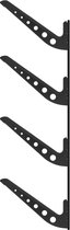 VEVOR Support mural pour planche de surf (4 niveaux) Support horizontal pour planche de surf pour rangement et affichage, organisateur réglable en hauteur pour kiteboards, shortboards, skis, snowboards noir