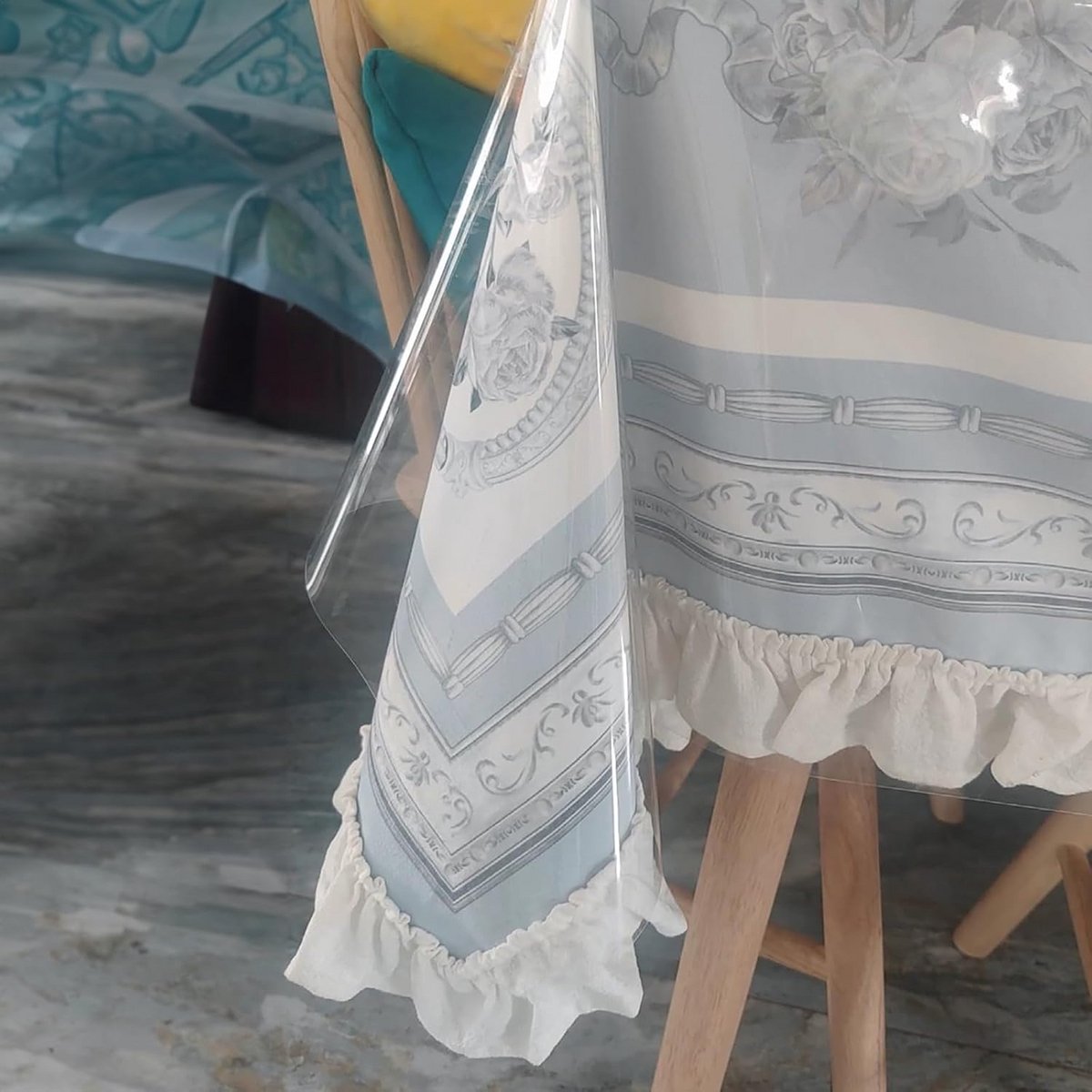Transparant Tafelkleed PVC 160 x 180 cm Tafelbescherming Waterdicht