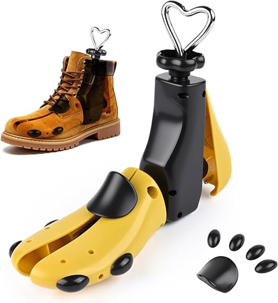 Famanu – Schoenspanner Schoenuitrekker voor Heren en Dames Verstelbare Schoenuitbreiders Schoenspreider voor Te Strakke Schoenen voor Laarzen Wandelschoenen Boots Sneakers 1 stuk Zwart