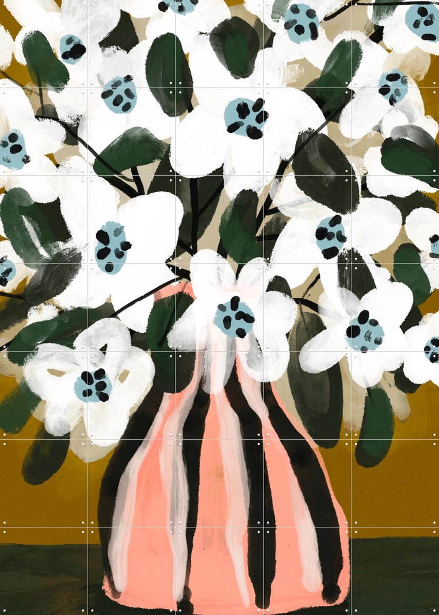 IXXI Pastel Flower Impression No 9, Treechild & Various - 100 x 140 cm - Gratis ophangtool - Grote wanddecoratie en posters - Illustraties