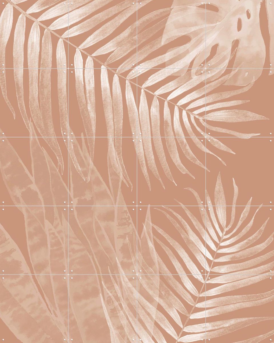 IXXI Mocha Leaves No. 1, Melloi Art & Various - 80 x 100 cm - Gratis ophangtool - Grote wanddecoratie en posters - Naturalisme, Illustraties