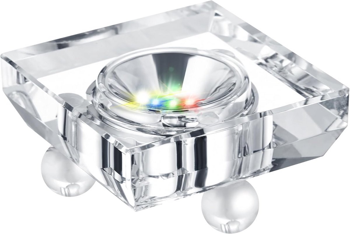 Verlichte Kristal Display Standaard met Kleurverandering voor Kunst en Decoratie