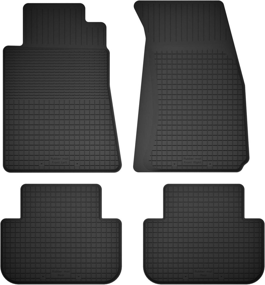 Wielganizator BasicProtect - Rubber Automatten - Compatibel met Jaguar F-Pace SUV - 1,5 cm Rand - Set van 4 Stuks