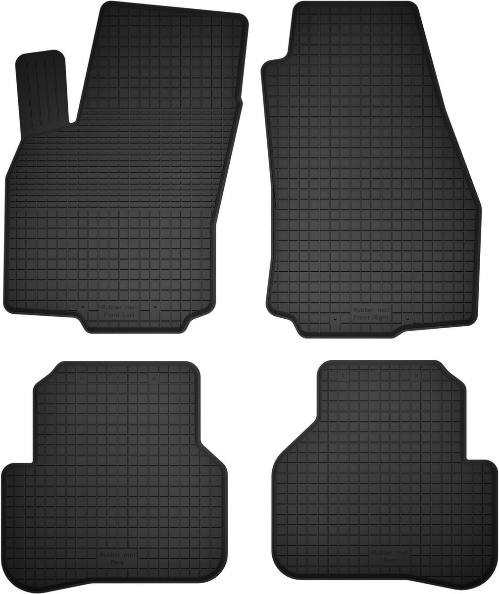 Wielganizator BasicProtect Serie - Rubber Auto Vloermatten - Set van 4 - Voor Citroen Nemo