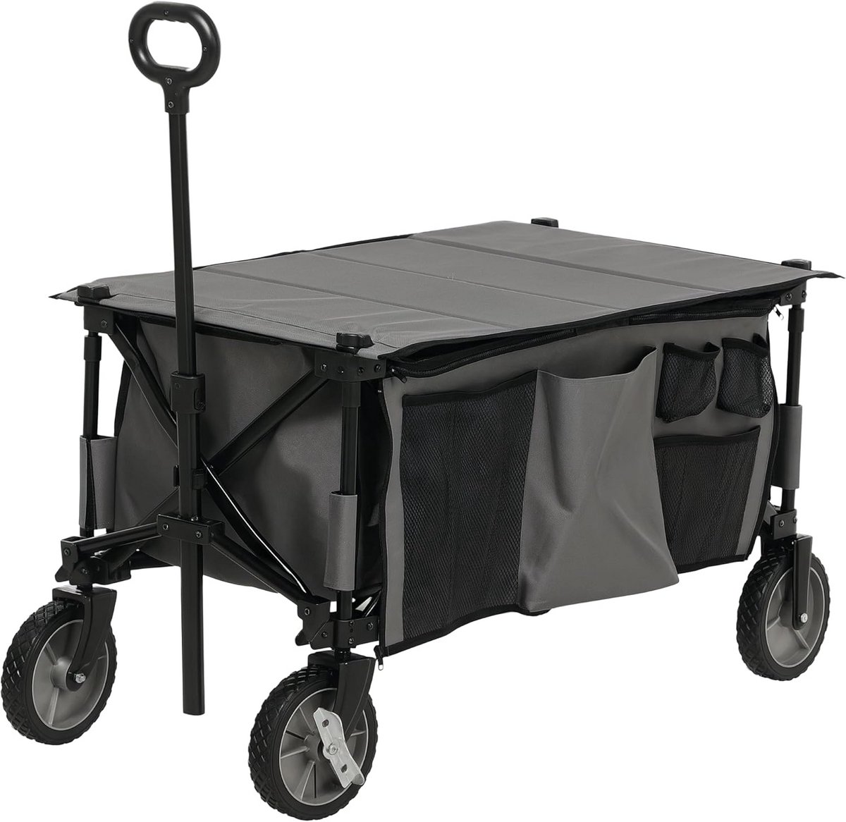 Opvouwbare Transportwagen met 4 Wielen voor Strand en Tuin