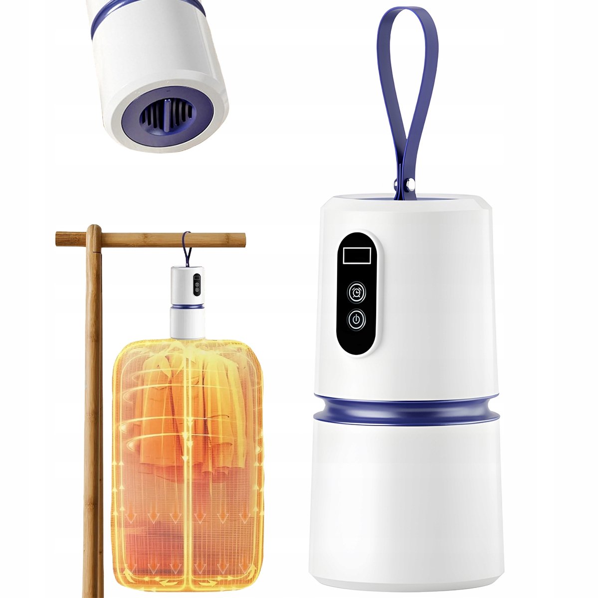 Draagbare droger - Draagbare Kledingdroger - 200W Timer Droogkast - 360° Warmtecirculatie - Stil & Energiezuinig - Voor Reizen, Hotel & Camping