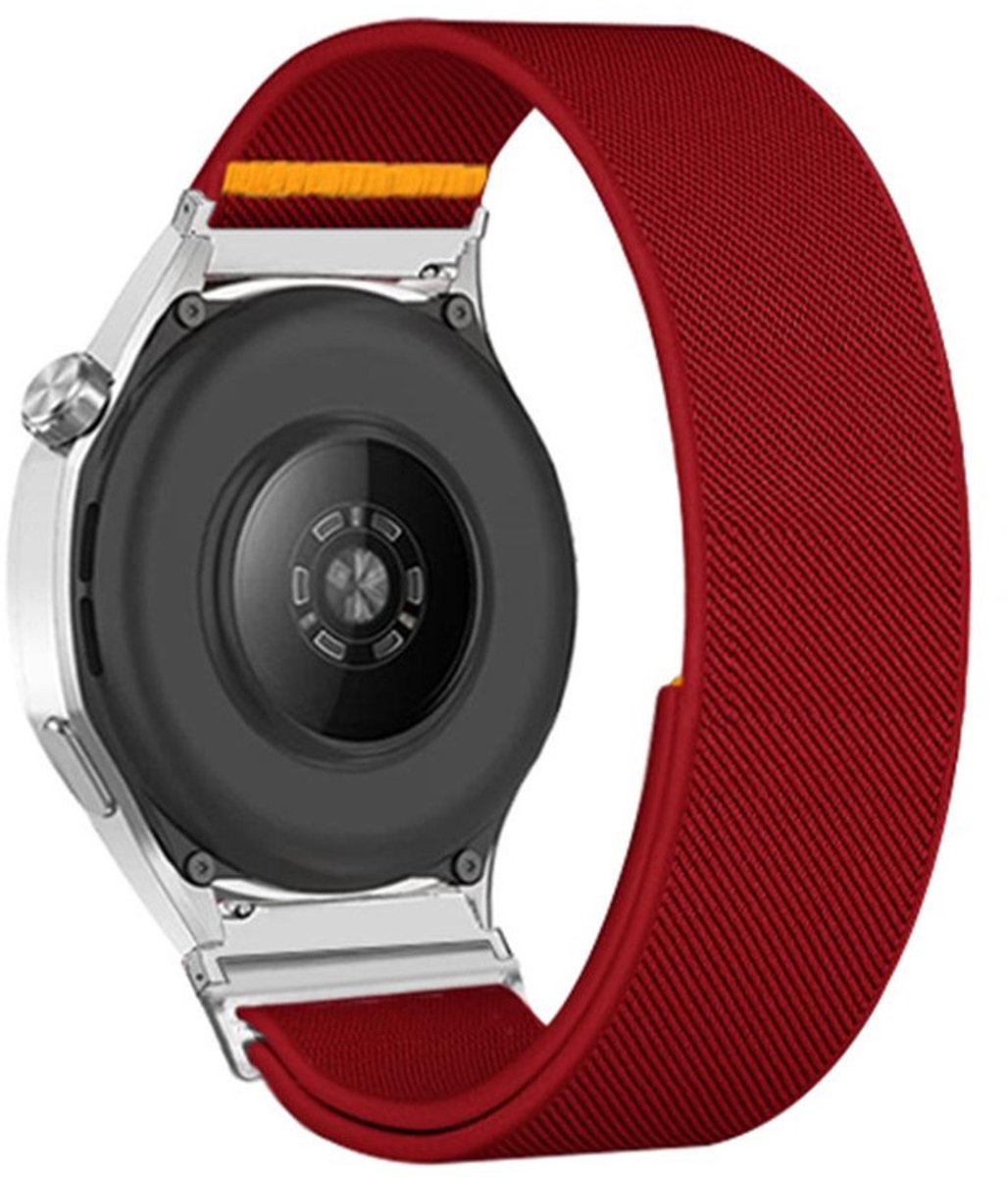 Nylon bandje - geschikt voor Garmin Venu 2s / 3s / 4 (41mm) / Vivoactive 4s / Forerunner 255s / 265s - Huawei Watch GT 5 Pro - 42mm / GT 6 / GT 5 / GT 4 - 41mm - rood
