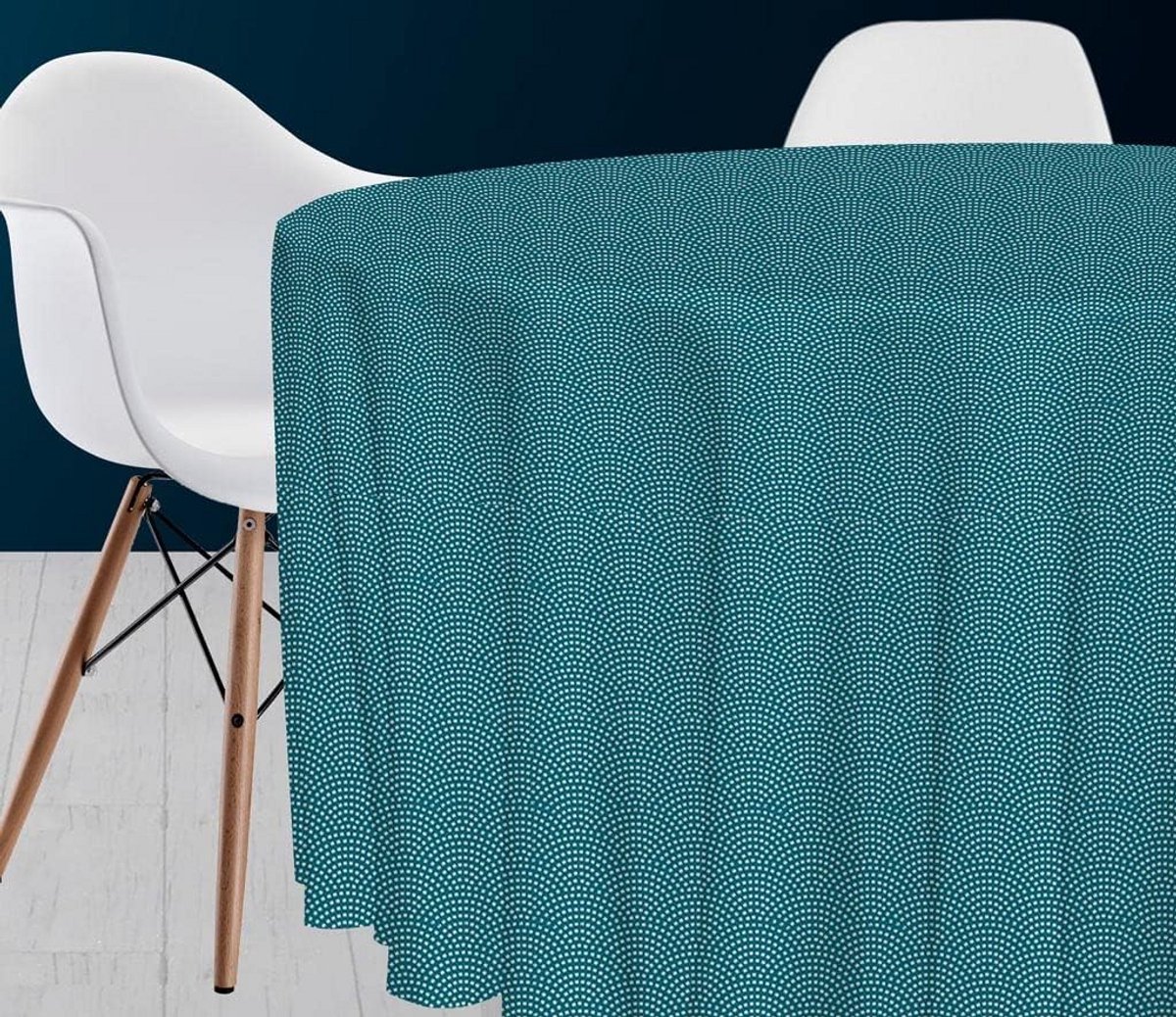 Rond Tafelkleed Blauw Waterdicht Polyester Ø 180 cm