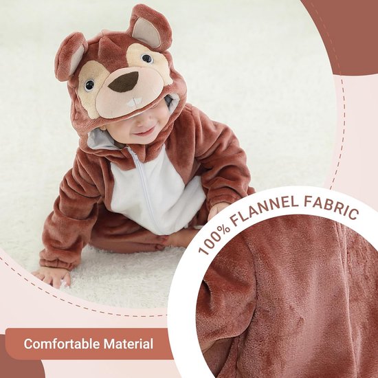 Warme Unisex Winter Jumpsuit met Capuchon voor Baby's en Peuters (2-36 Maanden) — afbeelding 3