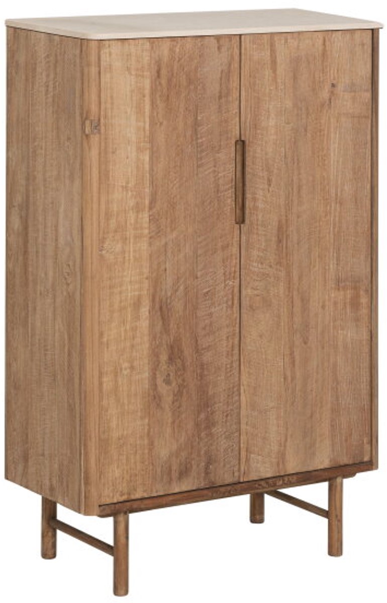DTP Home Bliss bergkast laag 2-deurs teakhout mortex - 80x40x130 cm