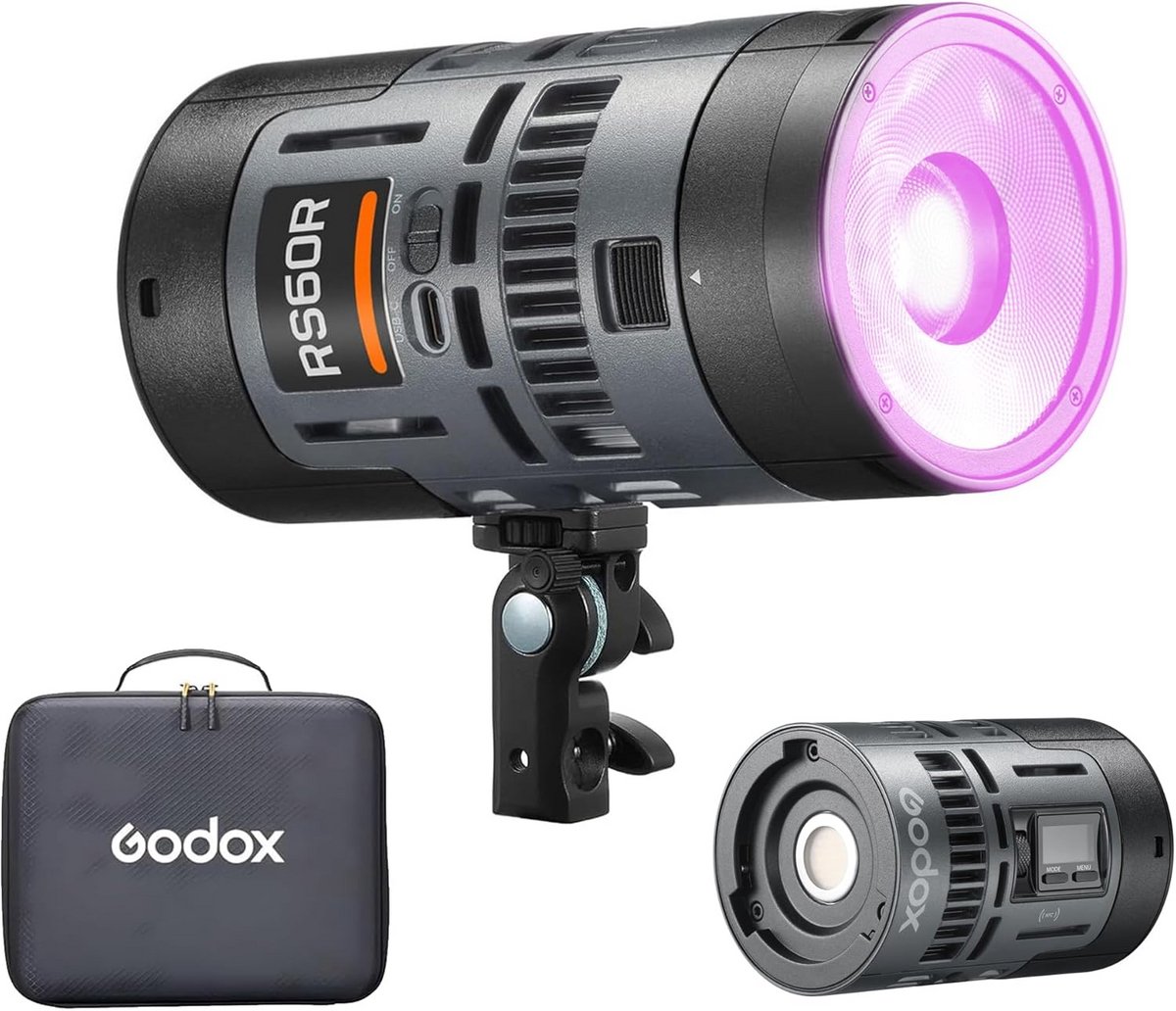 60W RGB LED Videolamp met CCT 1800K-10000K en App Controle
