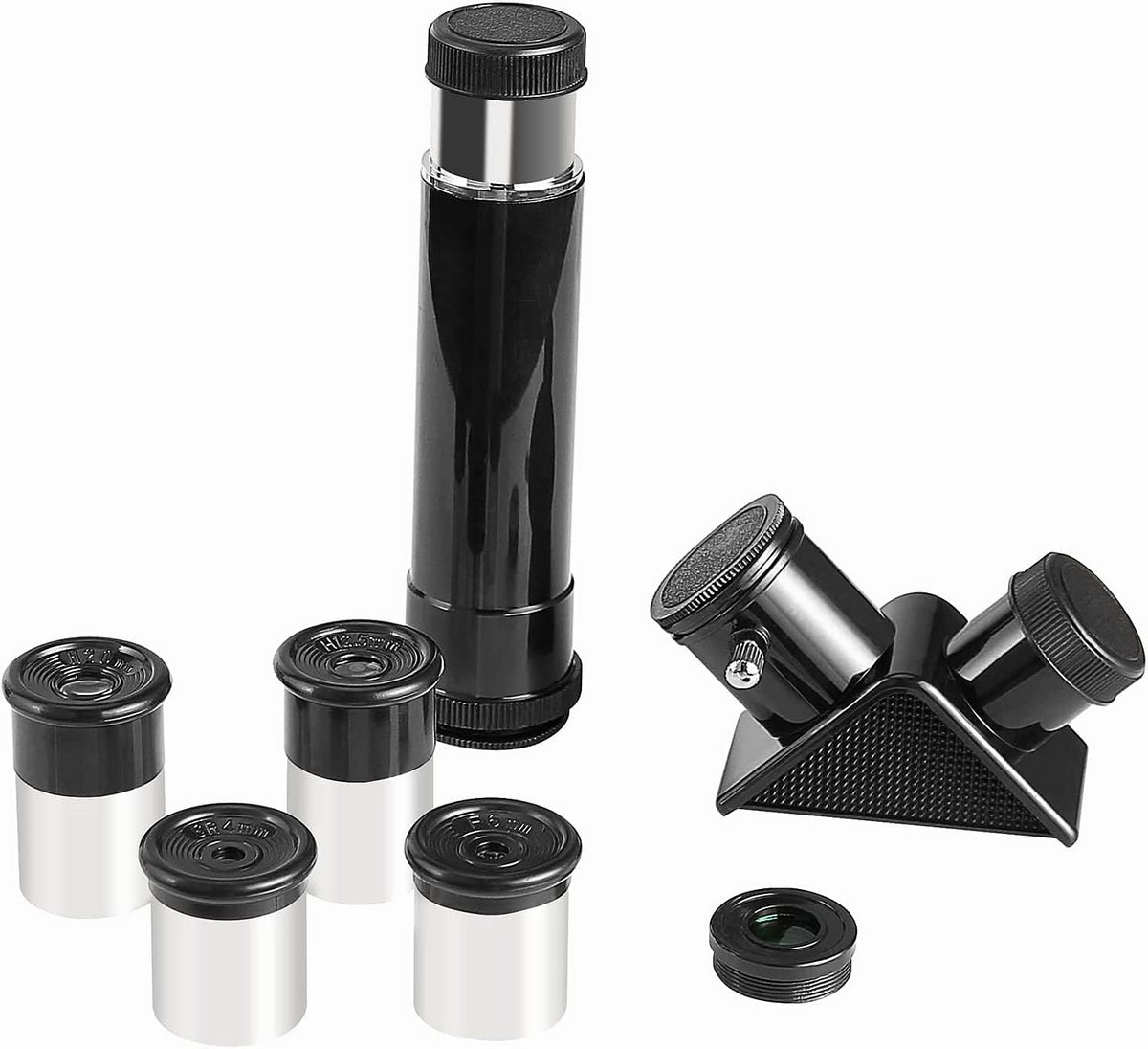 Telescoop Accessoire Set 0.965 inch met Vier Oculairs, Diagonaal en Barlowlens