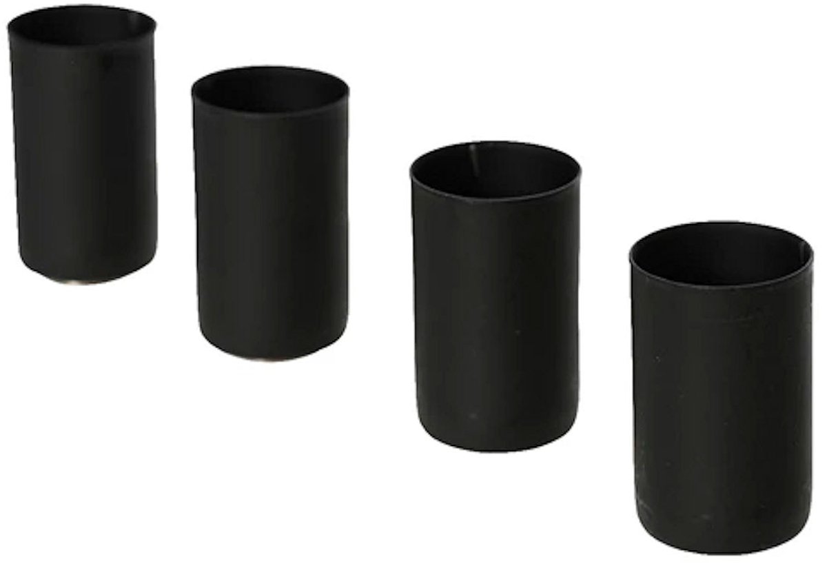 Kandelaar ijzer magneet zwart 4 stuks 9cm decoratie speelgoed.