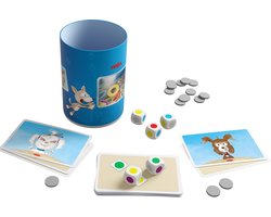 Haba spel dobbelbeker Wow Wau educatief kinderspel multicolor.