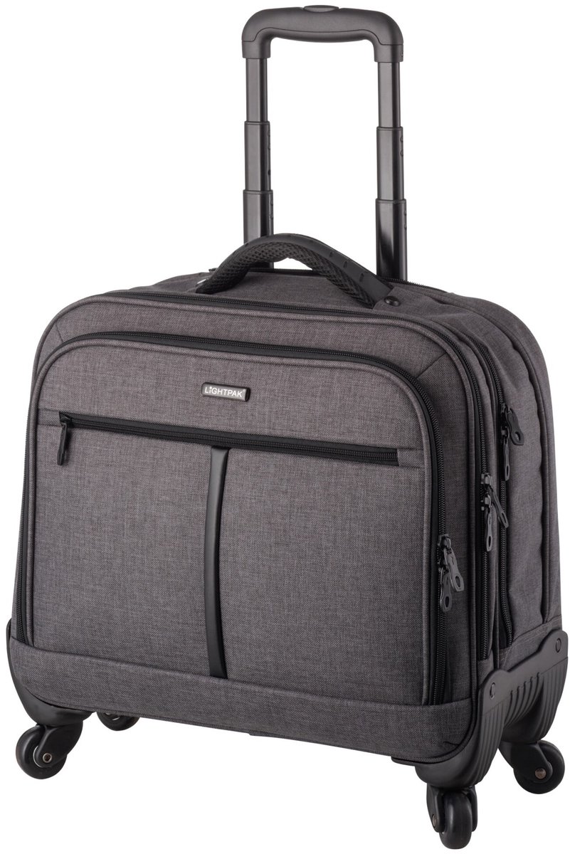 Lightpak business trolley - PHOENIX - polyester - grijs - JU-46133