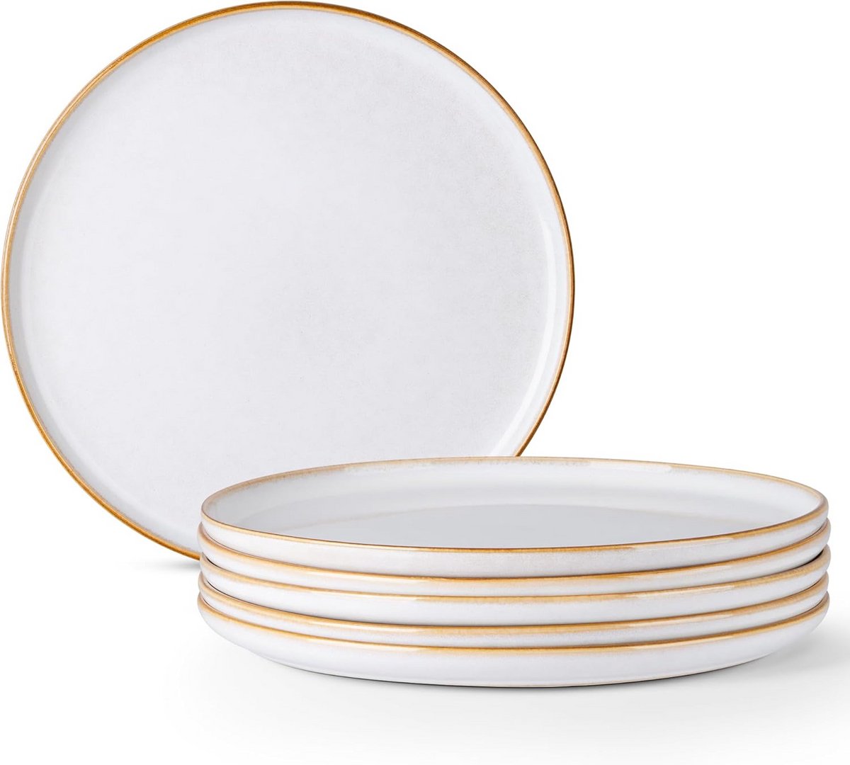Set van 6 Dinerborden Aardewerk - Zachte Beige Kleur