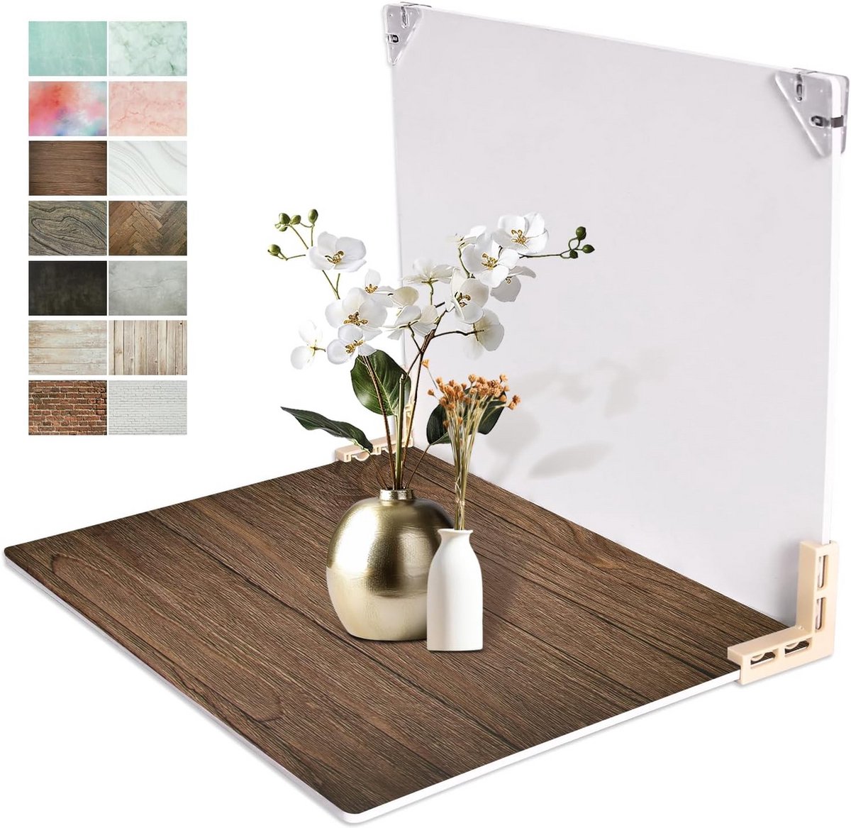 Fotostudio Achtergrondset 40x30 cm - 7 Dubbelzijdige Papierrollen voor Productfotografie
