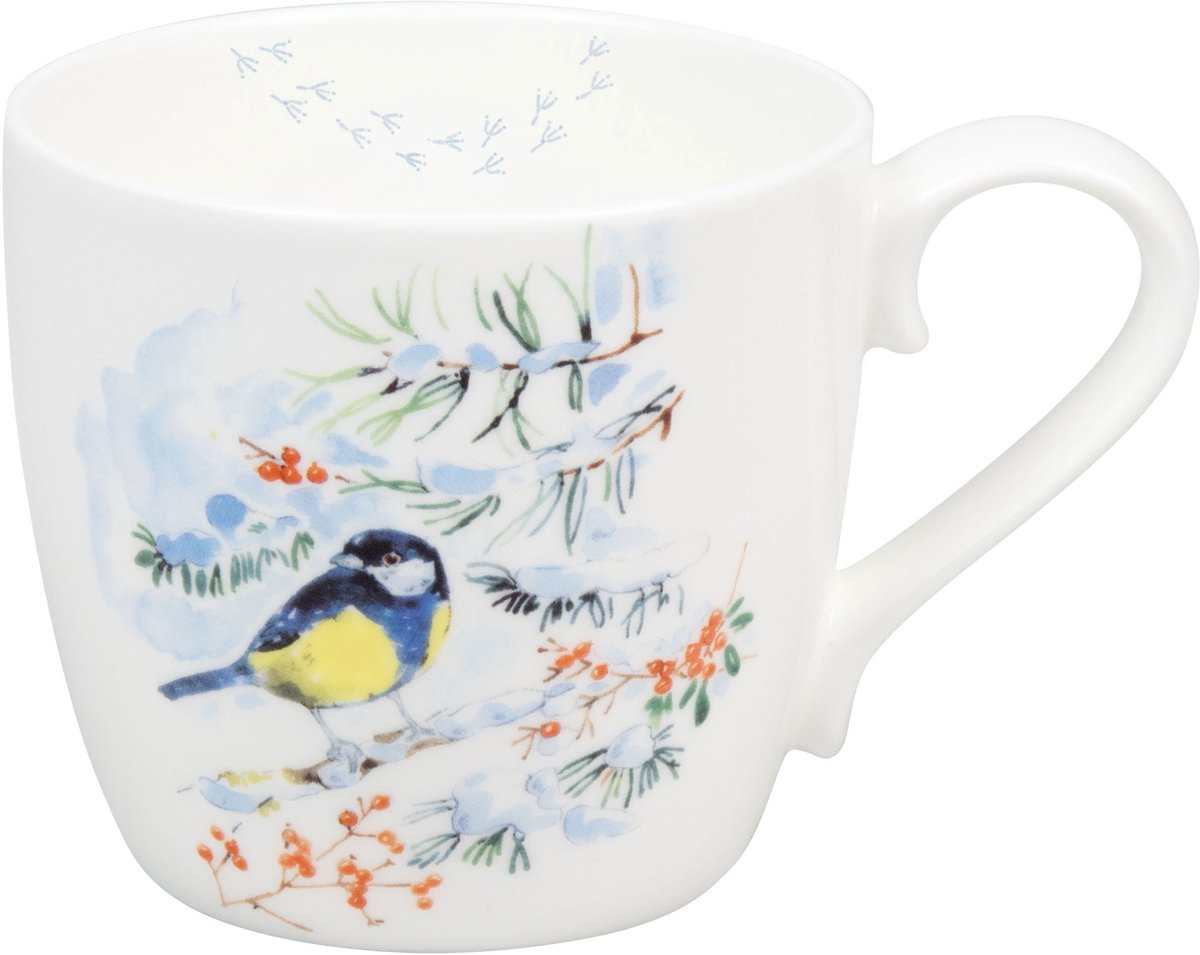 Könitz mok Winter Bird, beker, vogel, bone china, kleurrijk, 450 ml, 11 2 057 2781