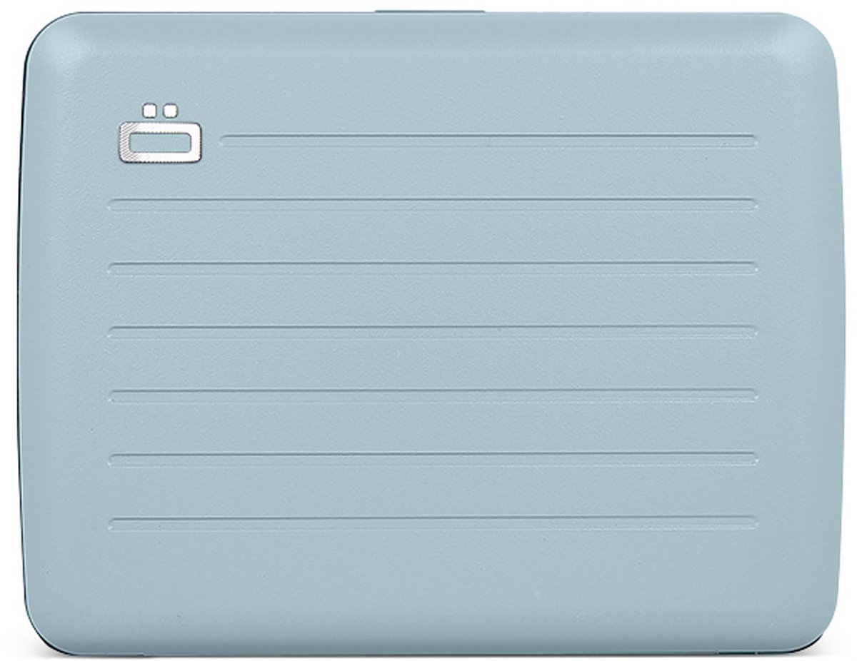 Ogon Designs Stockholm V2 Large Creditcardhouder – Dames en Heren – Aluminium Wallet met RFID Bescherming, Extra Geldvak & Waterbestendige Sluiting – Lichtblauw