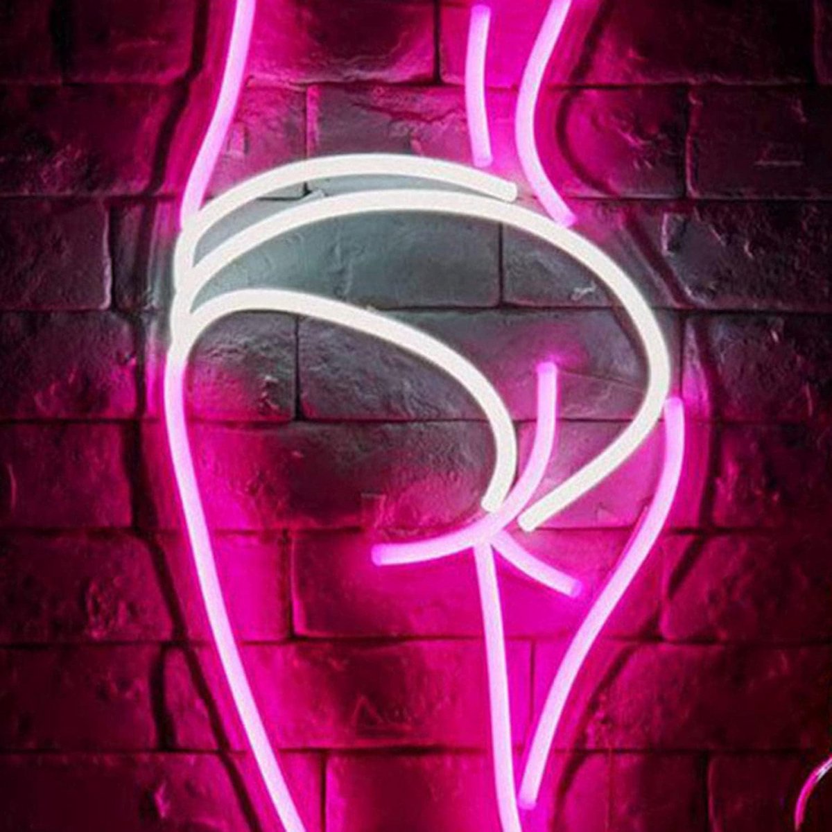 Decoratieve Neon Wandlamp Vorm Vrouwelijk Figuur LED Verlichting voor Slaapkamer, Bar en Feest