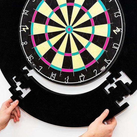 Quvo® Dartbord Surround Ring - Dartbordring - Dartbord Muurbeschermer - Zwart- 45cm x 72cm x 3cm — afbeelding 3