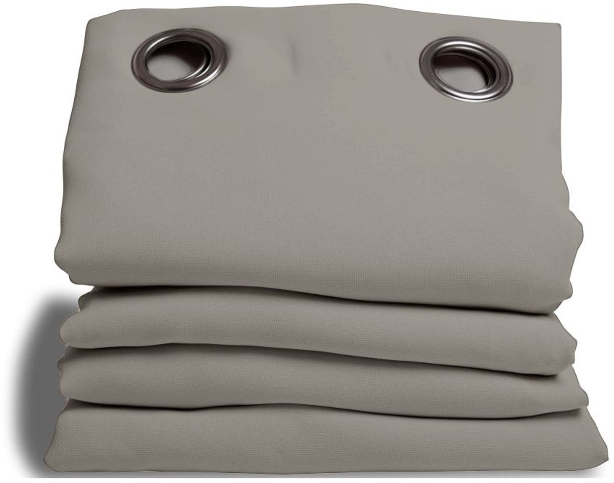 MOONDREAM DecibelControl™ 3in1 Anti-Ruisgordijn | Geluidsisolatie | Thermo Winter+Zomer | 100% Verduisterend | Gepatenteerde Technologie | EU-fabricaat | Oogjes | Grijs MC704 | 140B x 260L cm