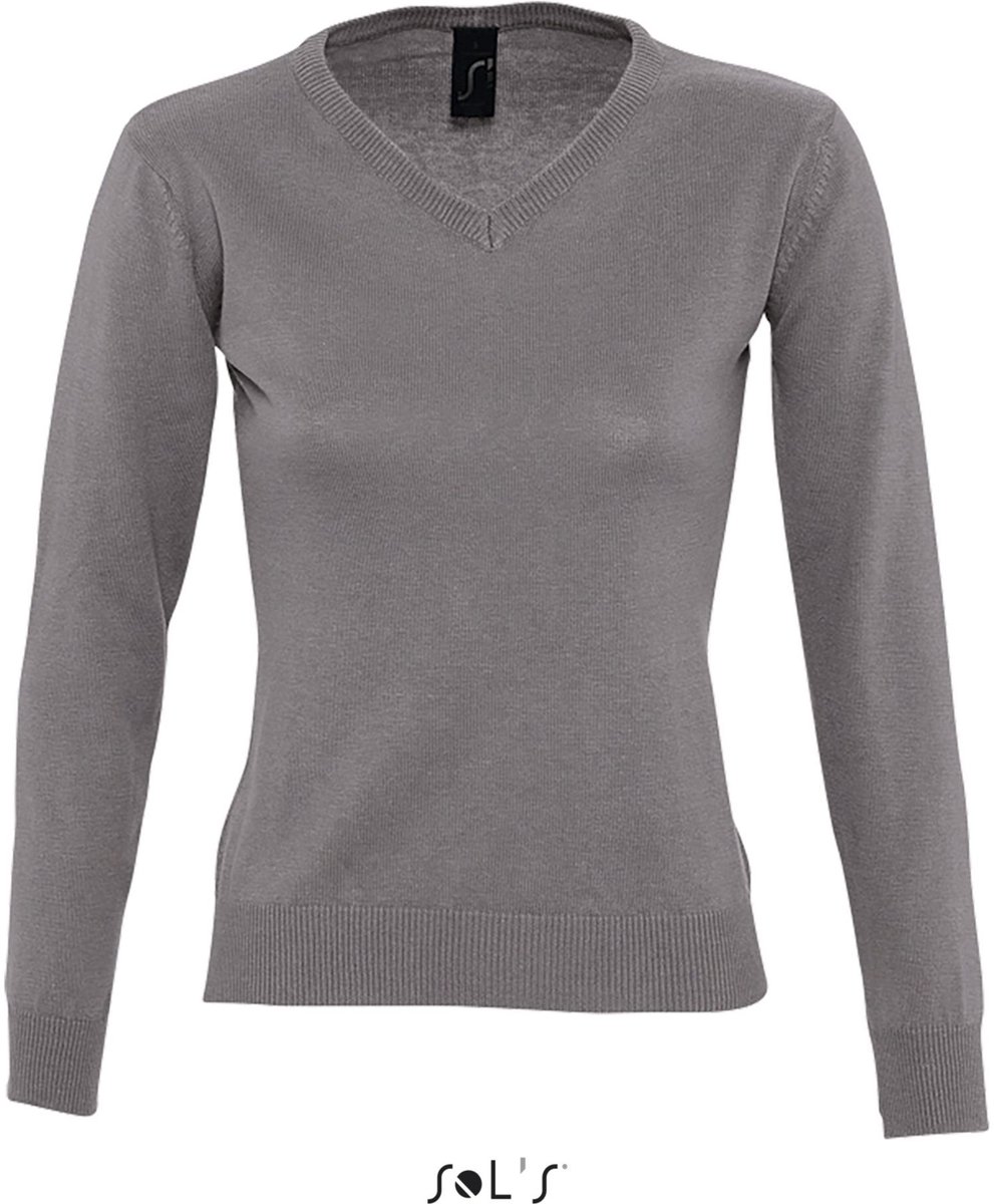 SOL'S Women´s V-Neck Sweater Galaxy L411 - Medium Grey (Solid) - S