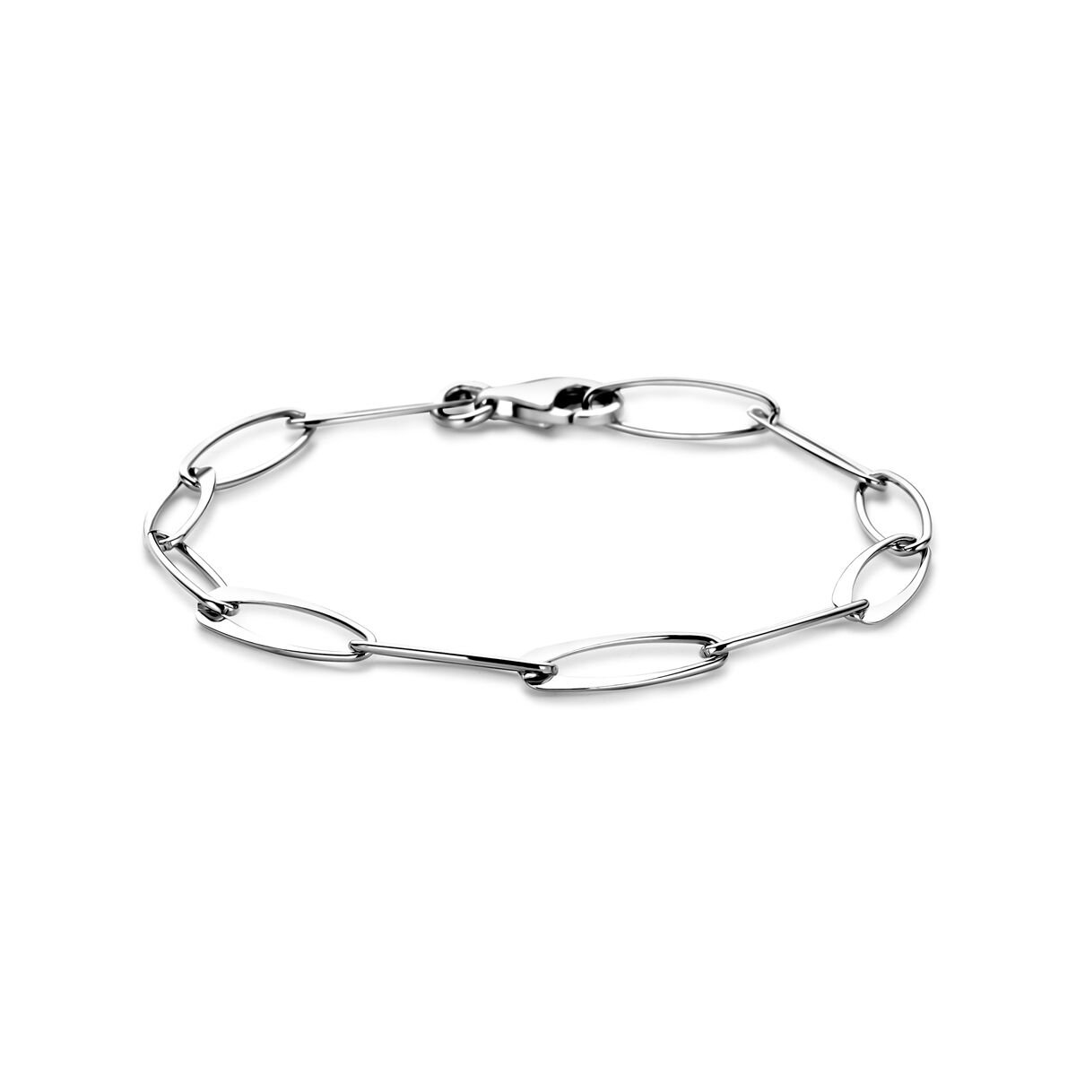Zilver gerhodineerde armband anker 6 mm 19 cm - 1341778