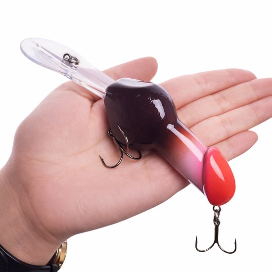 S&D - Kunstaas Penis plug - 2 stuks - 27g 14cm - Grappig kunstaas - Diep lopend - Roofvissen - Bovengemiddeld groot van S&D — afbeelding 2