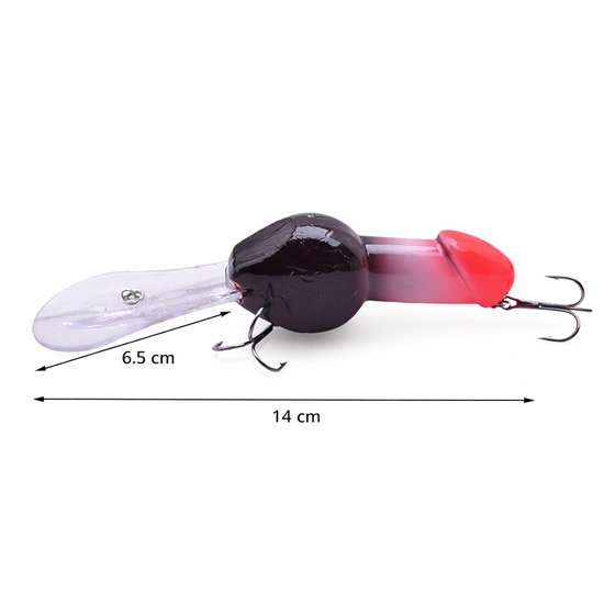 S&D - Kunstaas Penis plug - 2 stuks - 27g 14cm - Grappig kunstaas - Diep lopend - Roofvissen - Bovengemiddeld groot van S&D — afbeelding 3
