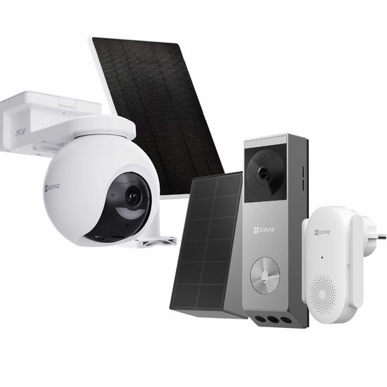 EZVIZ HB8 Pro 4K Buitencamera met Zonnepaneel en AI Detectie - EZVIZ Europe - €264,99