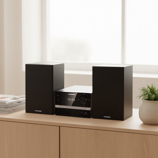 Blaupunkt MS9BT - Stereo set - micro-toren - FM-radio AUX - vermogen 20 W RMS, wekker, CD/MP3/USB/AUX van Merkloos — afbeelding 3