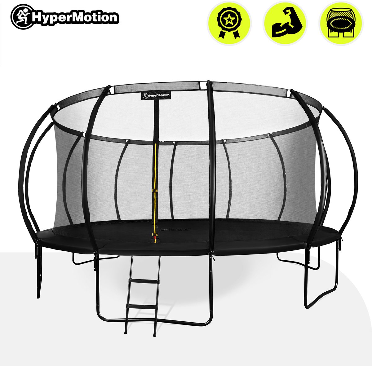 HyperMotion Kindertuintrampoline 3+, trampoline met ladder en binnennet voor huis en tuin, kinderspeelplaats, kindertrampoline, dubbele poten, 487 cm, 16 ft — afbeelding 9