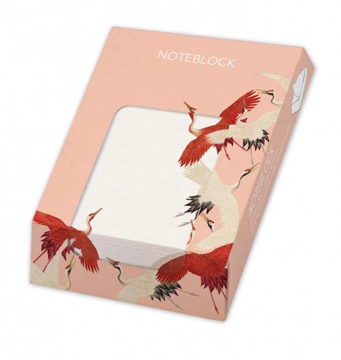 Bekking & Blitz - Memoblok - Memo blocnote - Notitieblok - Kunst - Kraanvogels - Woman haori with Red and White Cranes - Collection Rijksmuseum Amsterdam